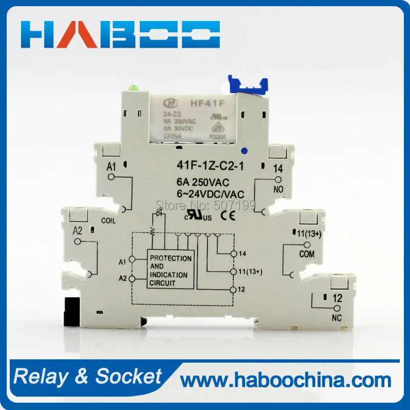 20sets packing 24VDC 41f-1Z-C2 socket with HF41F relay white color