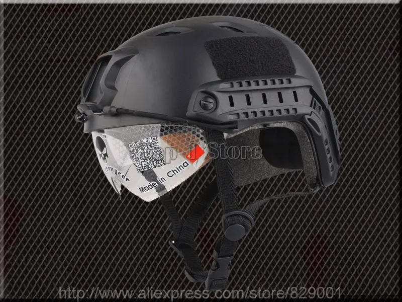 Full 15 Color Fast Helmet with Protective Goggle Pararescue Jump Type Tactical Military Helmet