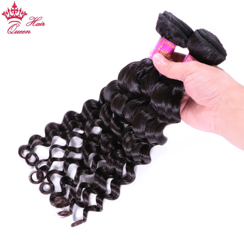 Queen Hair Products Brazilian Natural Wave More Wave Bundles With Closure 100% Virgin Human Raw Hair Bundles With Lace Closure