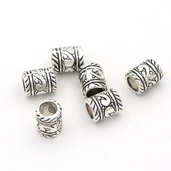 20pc Große Loch Europäischen Lose Spacer Metall Perlen Für Hand Schmuck Machen Diy Halskette Armband Zubehör Großhandel – Detail 11