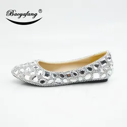 Bao yafang 2019  wedding shoes Crystal  Women's shoes Night Insert Diamond Shoes Banquet Shoes