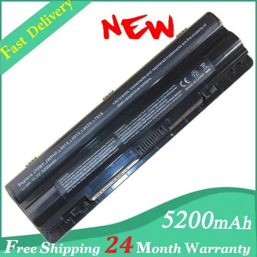 6 Cells 5200mAh Battery for DELL XPS 14 XPS 15 L401x L501x L502x L521x 17 L701x 3D L702x laptop free shipping