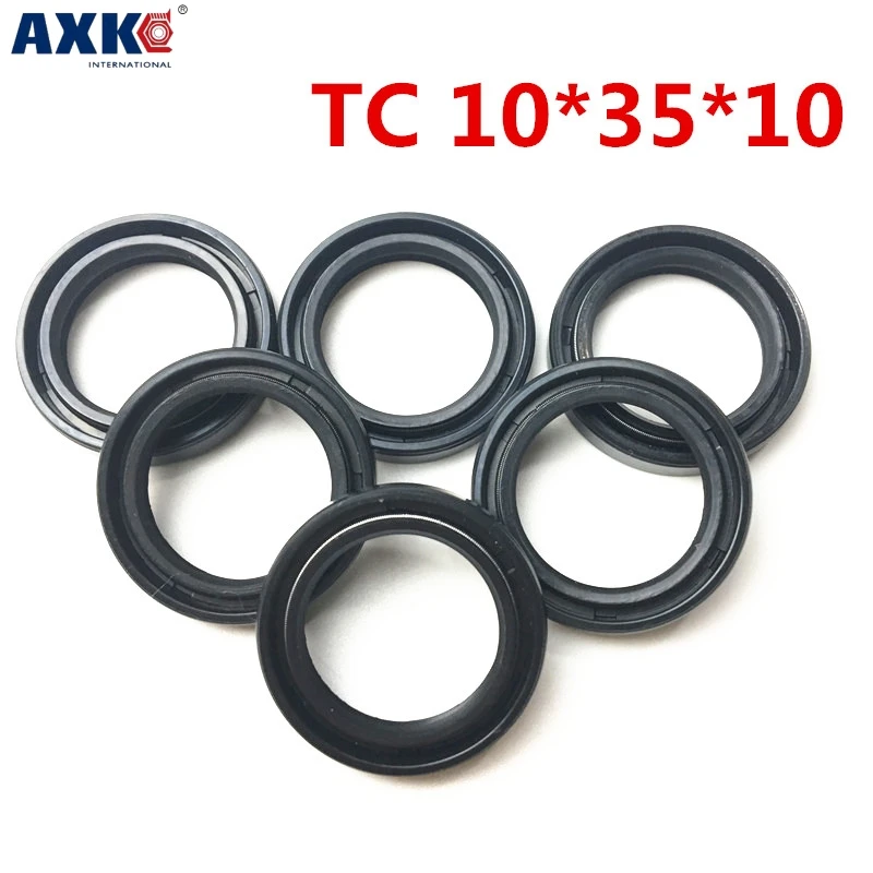 20pcs/NBR Shaft Oil Seal TC-10*35*10 Rubber Covered Double Lip With Garter Spring