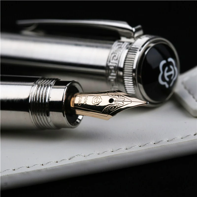 ヒーロー高級フルメタルボディ万年筆 10 18K ゴールドペン先インク