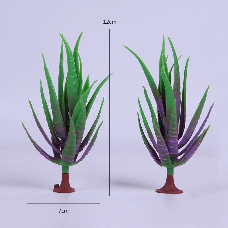 12 cm si mulation psychological sand table model of plastic color matching aloe plants landscape decoration