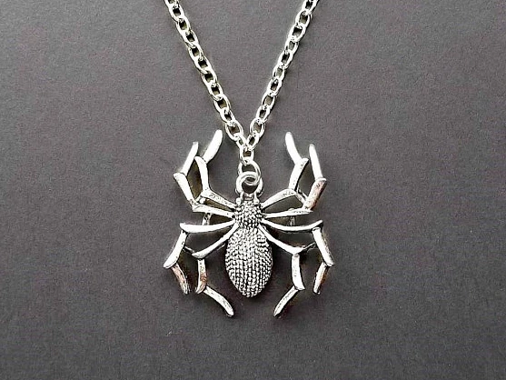 2018/популярное Новое модное ожерелье с подвеской в виде паука на Хэллоуин с серебряным ожерельем для мужчин и женщин