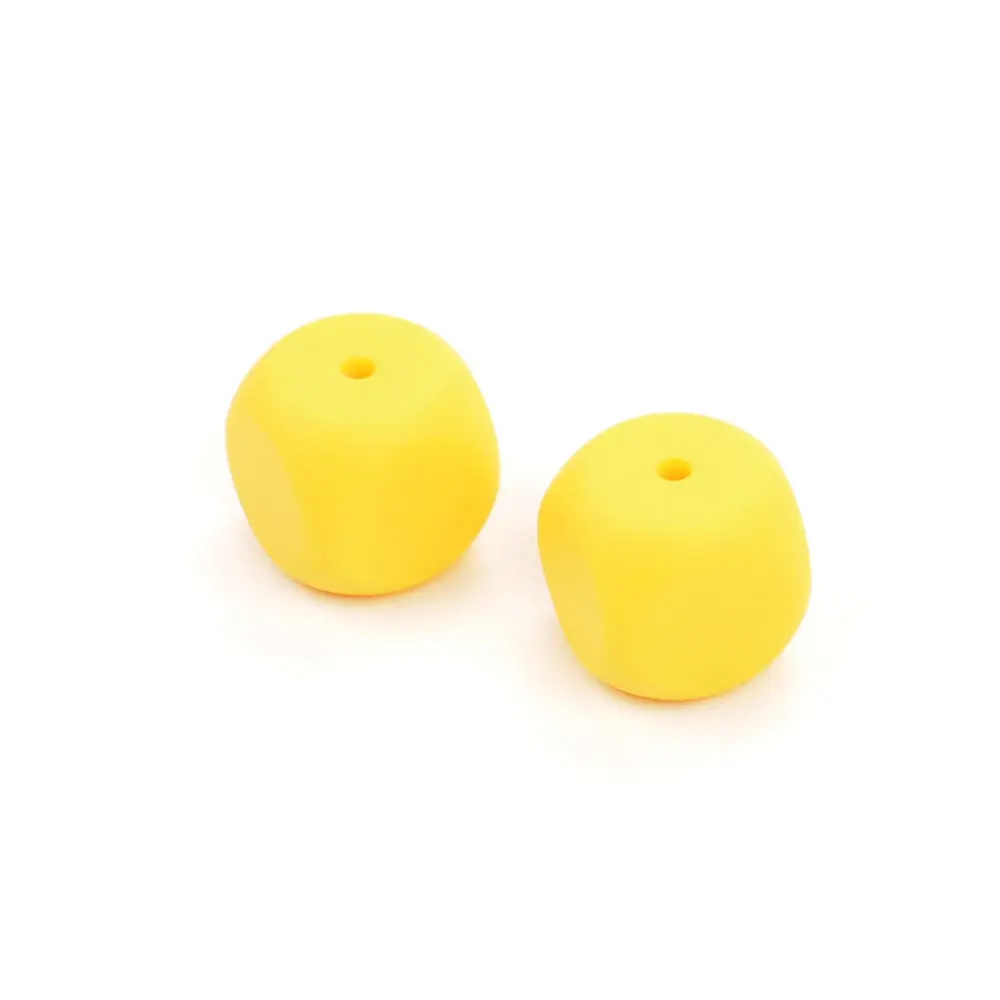 LOFCA 10pcs/lot Dice Loose Silicone Beads For making Necklace Bracelets Keychain Jewelry accessories
