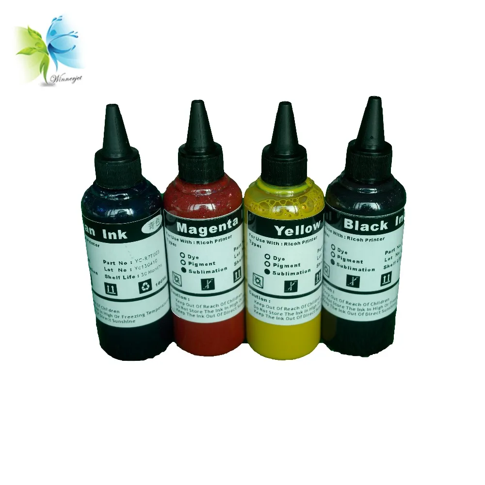 Winnerjet 100ml packing sublimation gel ink for Ricoh GX e2600 7000 SG 3100 3110 7100 dn etc.