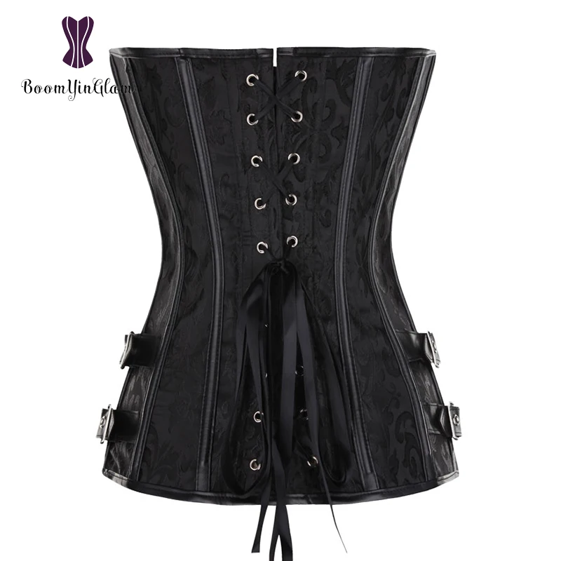 Wholesale Black/Brown Color Body Shapewear Waist Trainer Retro Vintage Women Bustiers Steampunk Gothic Corset Size S-6XL 916#