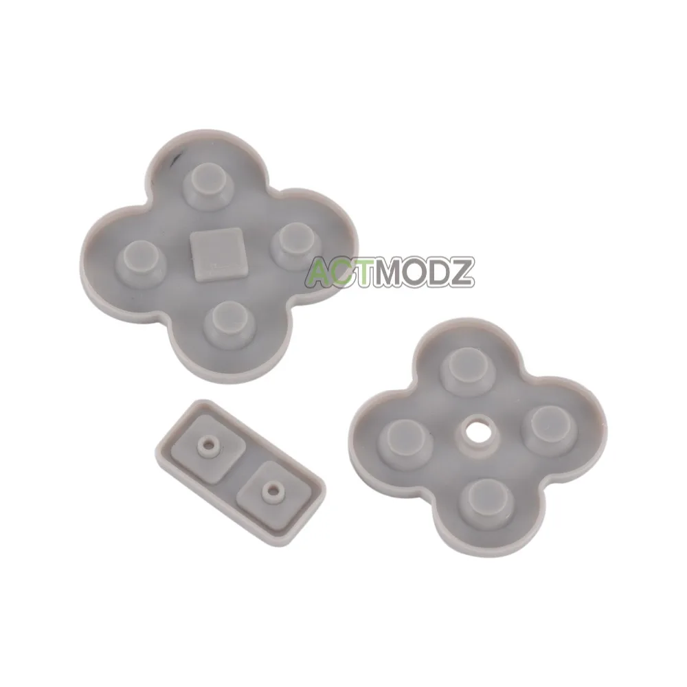 Jeu de tampons de boutons adhésifs conducteurs en caoutchouc de remplacement, pour Nintendo DS Lite NDSL, 1 ensemble