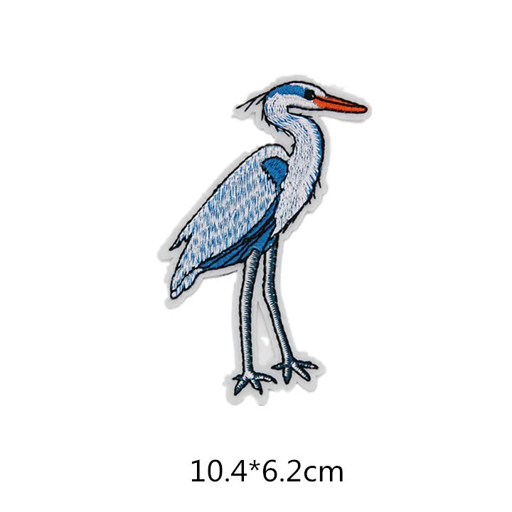 1pcs Flamingo Birds Embroidered Patches Large Size for Clothes Ironing Sew Appliques for Jackets Bag Shoes Sticker Badges cp1591