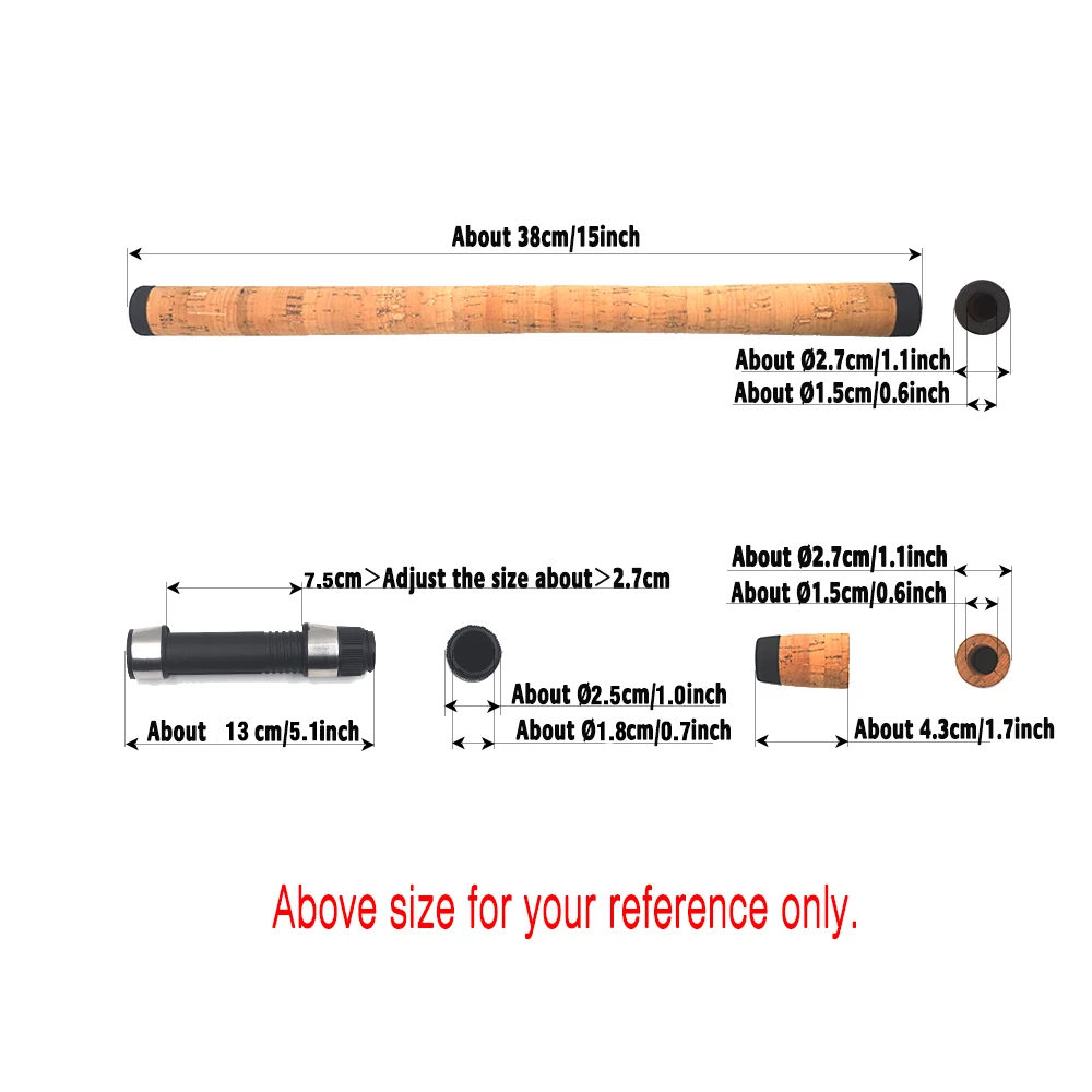 MNFT 1Set Lengthened Soft EVA Cork Grip And Plastic Reel Seat Fishing  Accessories Use To DIY Fish Rod Building and Repair - AliExpress 18