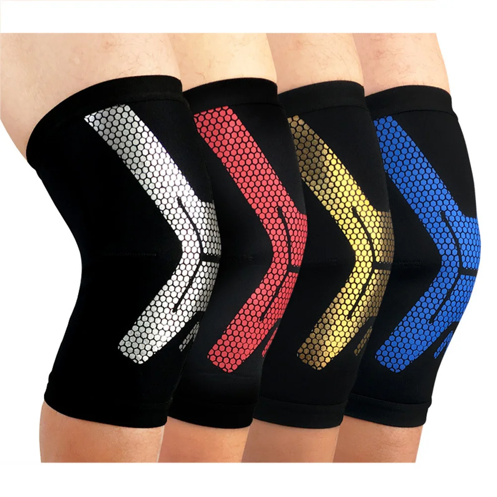 Sports Knee Protection Pads Stylish Pattern Compression Sleeve Supports Running SPSLF0059