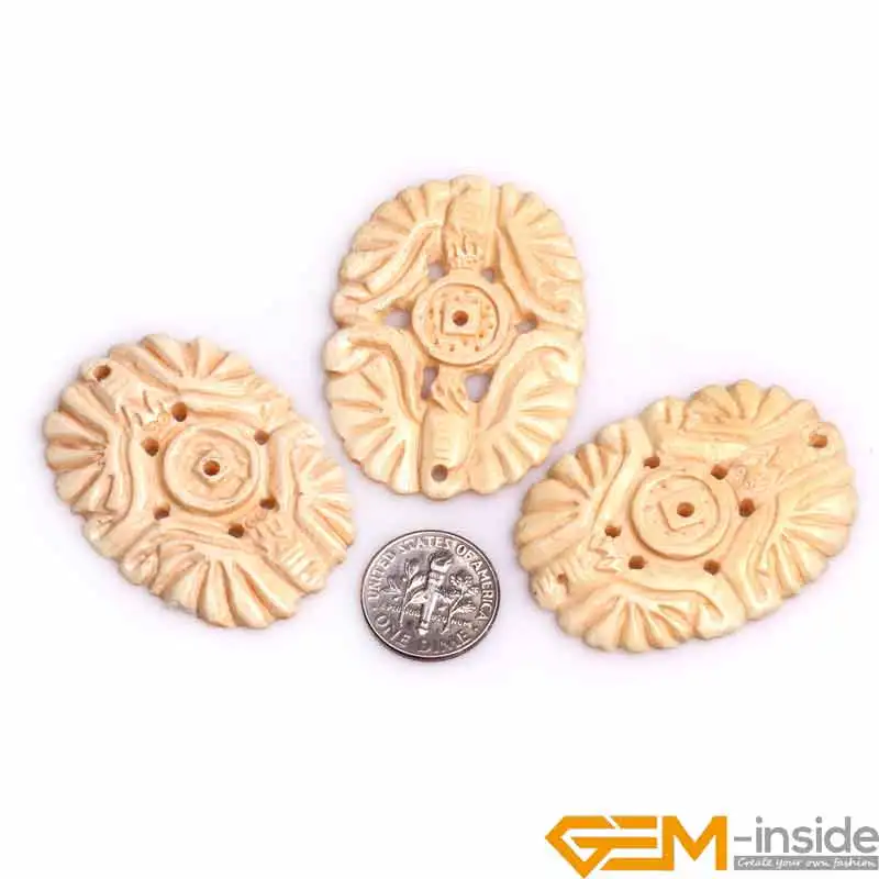 

33x46mm Large Big Animal Butterfly Carved Bone Cabochon Beads Loose Beads For Jewelry Making 3 PCS To Sale Wholesale