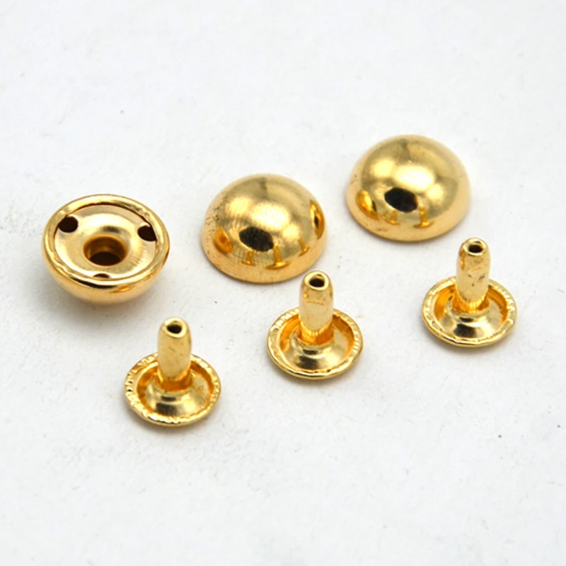 

1000pcs 3/8 inch(12mm) Gold purse feet RIVET BUTTONS Punk Button Bag Belt Accessories DIY