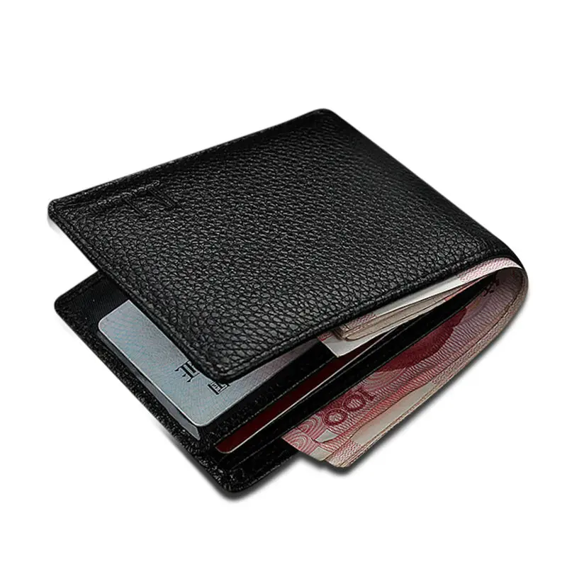 Genuine Leather Bag Wallets Men Leather Wallet Euro Traveler Extra Capacity Drive License with Bifold Center Flip Id Window A153