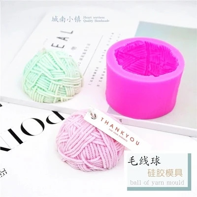 

PRZY Ball Shaped Line Ball Yarn Mold Silicone Handmade Soap Making Mould Aroma Plaster Mold Candle Molds Semicircular Shape Wool