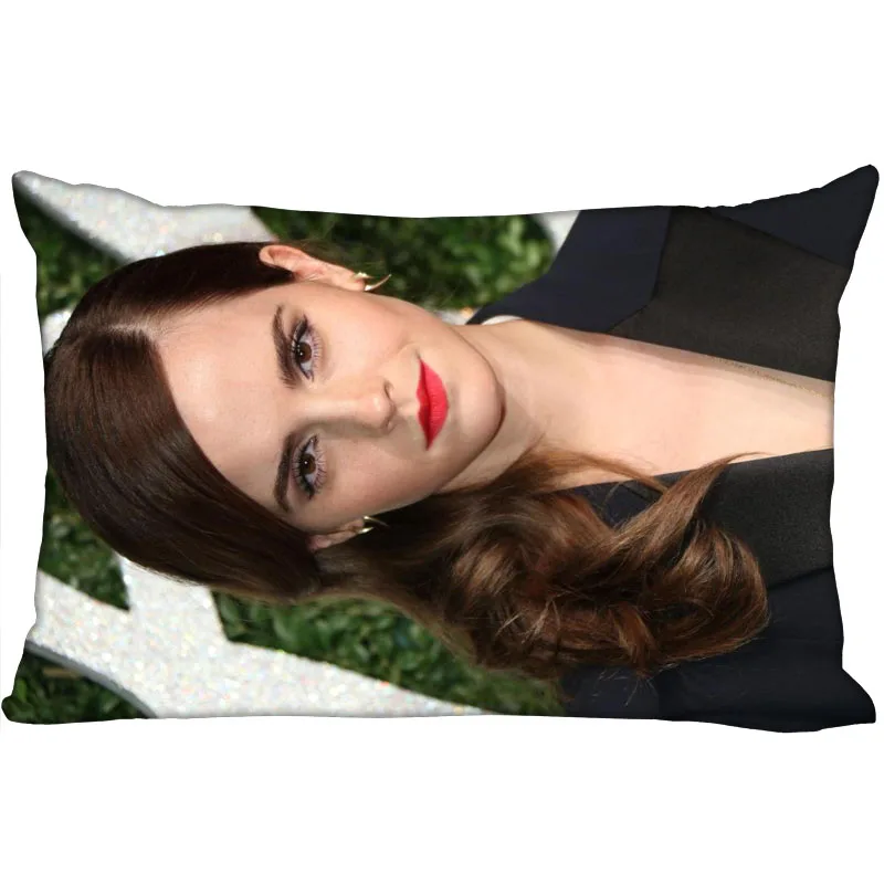 جديد مخصص إيما واتسون المخدة انغلق مستطيل غطاء وسادة حجم 45X35cm ، 40x60cm ، 45X75cm ، 50X75cm (وجهان)