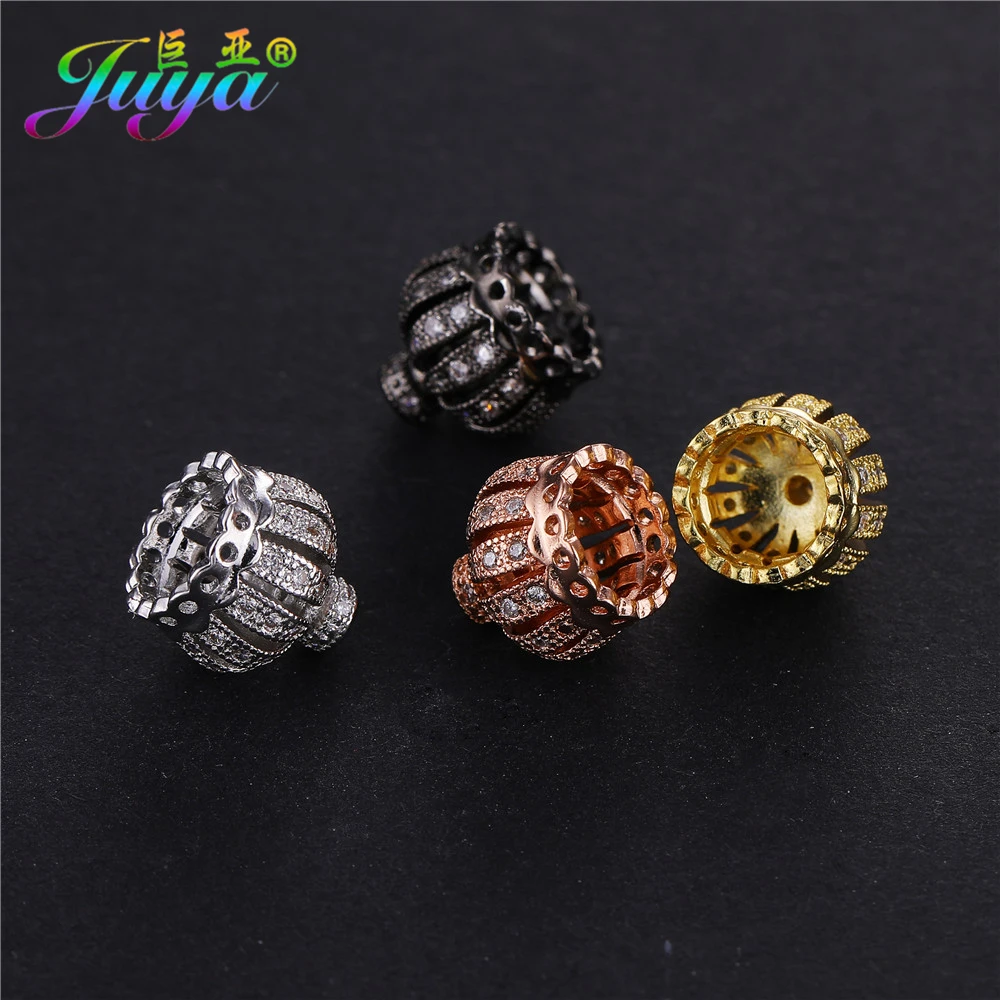 Juya DIY Tassels Jewelry Findings Handmade Bead Caps Crown Charms Accessories For Women Earring Bracelet Neckalce Jewelry Making