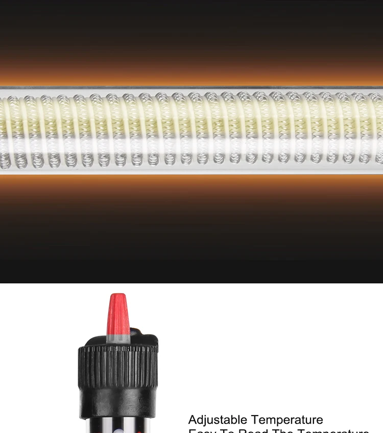 110 V-220 V Einstellbare Temperatur Thermostat Heizstab 25 W/ 50 W/100 W/200 W/300 W Tauch Aquarium Aquarium Wasser Wärme – Detail 5