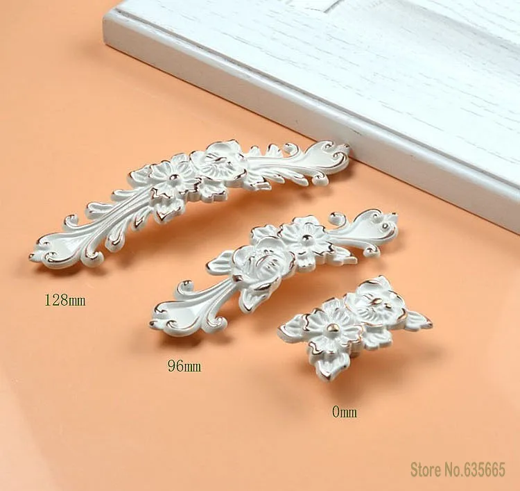 1pcs European Lvory White Furniture Handles Kitchen Cabinets Door Knobs Pull Drawer Wardrobe Cupboard Shoe Closet Dresser Handle