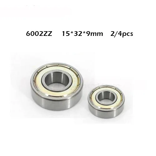 2/4pcs/Lot  High quality ABEC-1 6002ZZ 6002z 6002 ZZ 15x32x9mm Mini Ball Bearing Miniature Bearing Deep Groove Ball Bearing