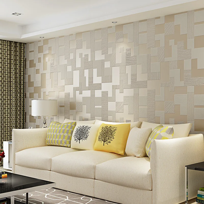 wallpaper for walls 3 d Modern Mosaic Reliefs Wallpaper Bedroom Living Room TV Background 3d Wallpaper papel de parede  murals