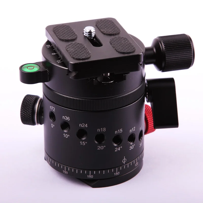 

New 360 Degree Panoramic Panorama Ballhead Clamp 10 Indexing Head Rotator with Quick Release Plate for Camera Tripod Head