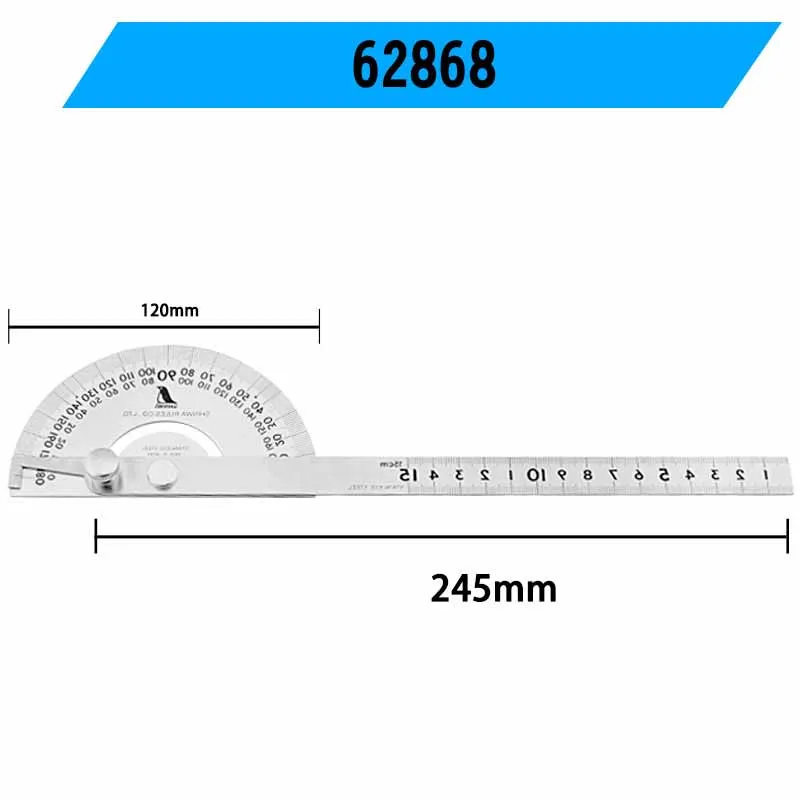SHINWA Penguin Angle Ruler Measuring Instrument Stainless Steel Angle Gauge High Precision Woodworking tool