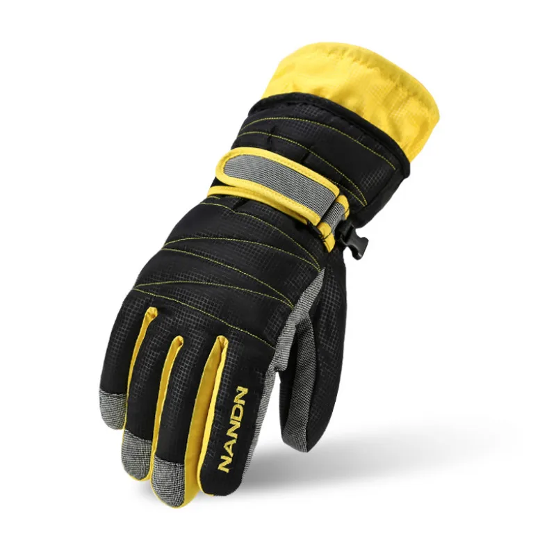 Guantes de esquí para hombre y mujer, manoplas térmicas de algodón, resistentes al viento, para deportes, esquí, snowboard, senderismo, Invierno