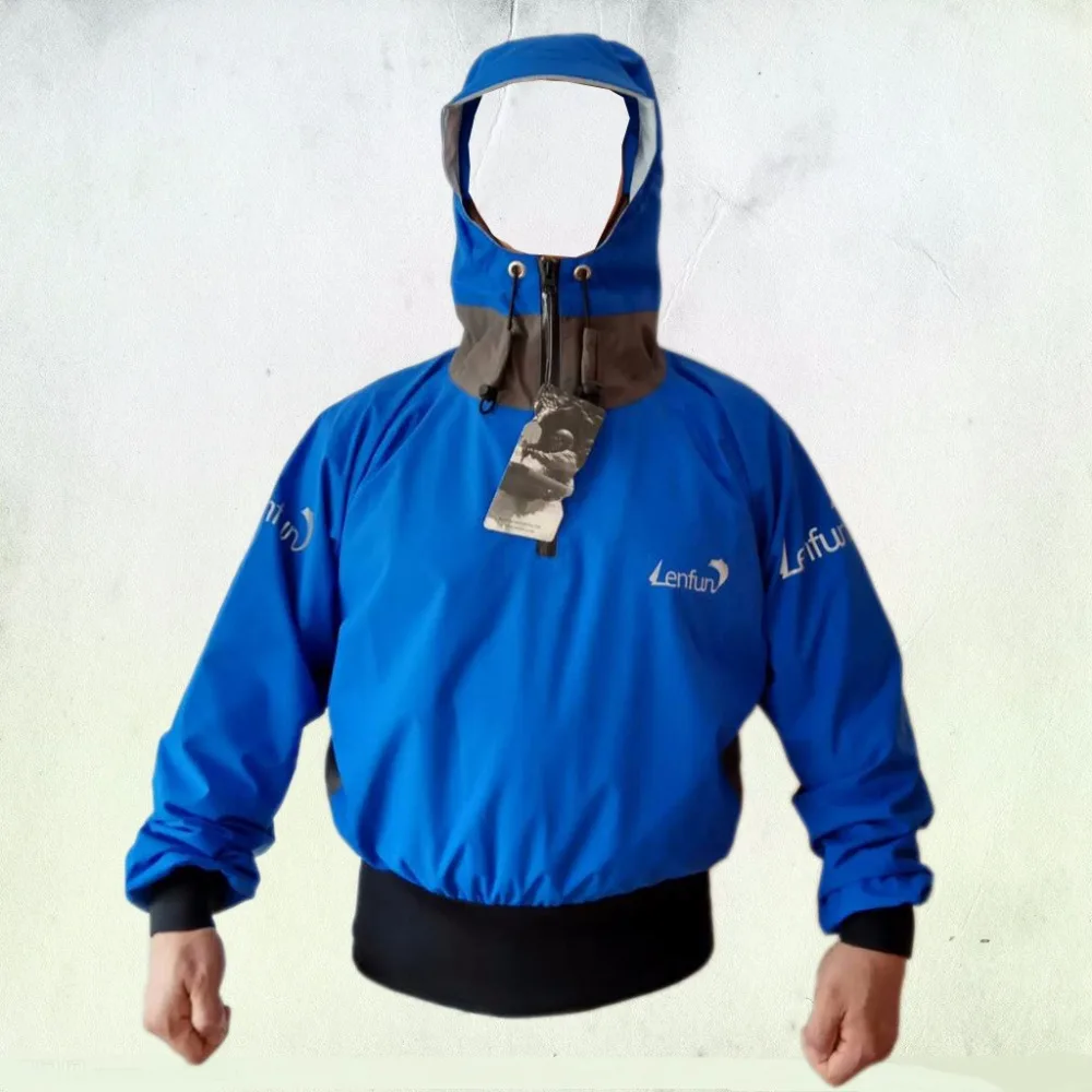 Półsuche cags, kurtka wiosłowa z kapturem burzowym splash top, żeglarstwo, kajakarstwo spray jacket, Touring, spływy kajakowe, kajak morski, Rafting