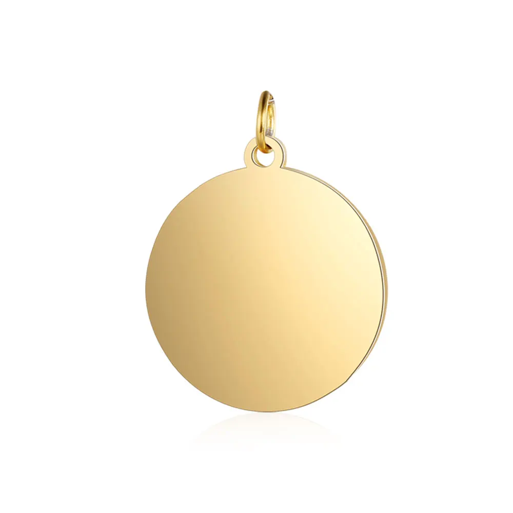 10pcs/lot 316 Stainless Steel Mirror Polished 6-20mm Disc Round Tag Pendant for Bracelet Necklace DIY Jewelry Charm