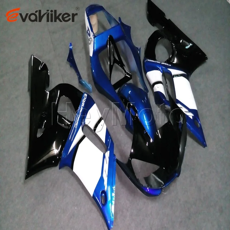 Aangepaste motorfiets stroomlijnkappen volledige set YZFR6 1998 2002 kleur en stickers ontwerp roze bodykit vervangende covers