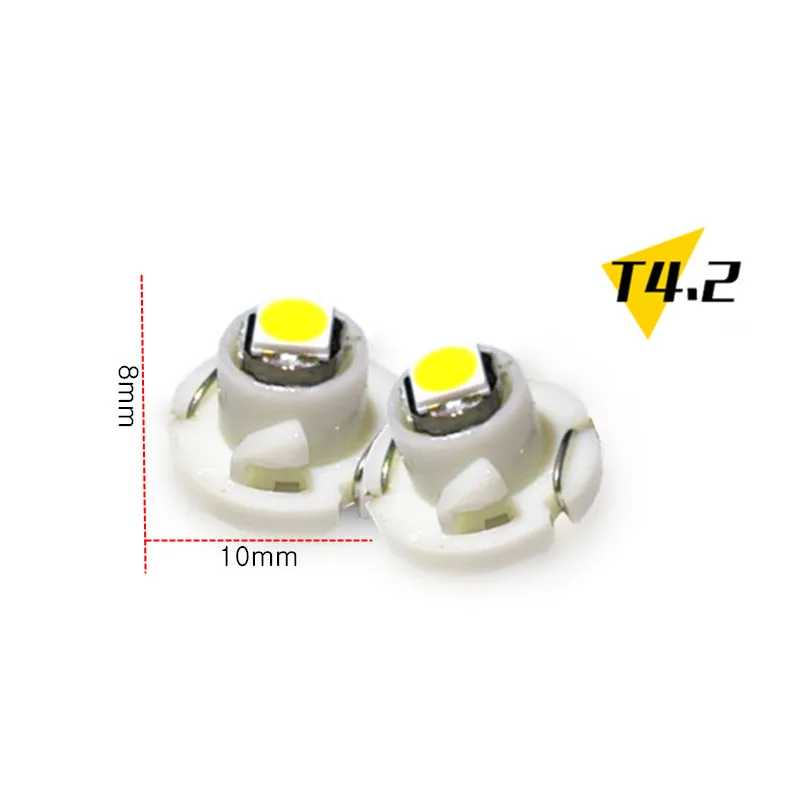10x T3 T4.2  LED 3030 SMD Car Cluster Gauges Dashboard White Ice Blue Red Pink Green Red Instruments Panel Light Neo Wedge Bulbs