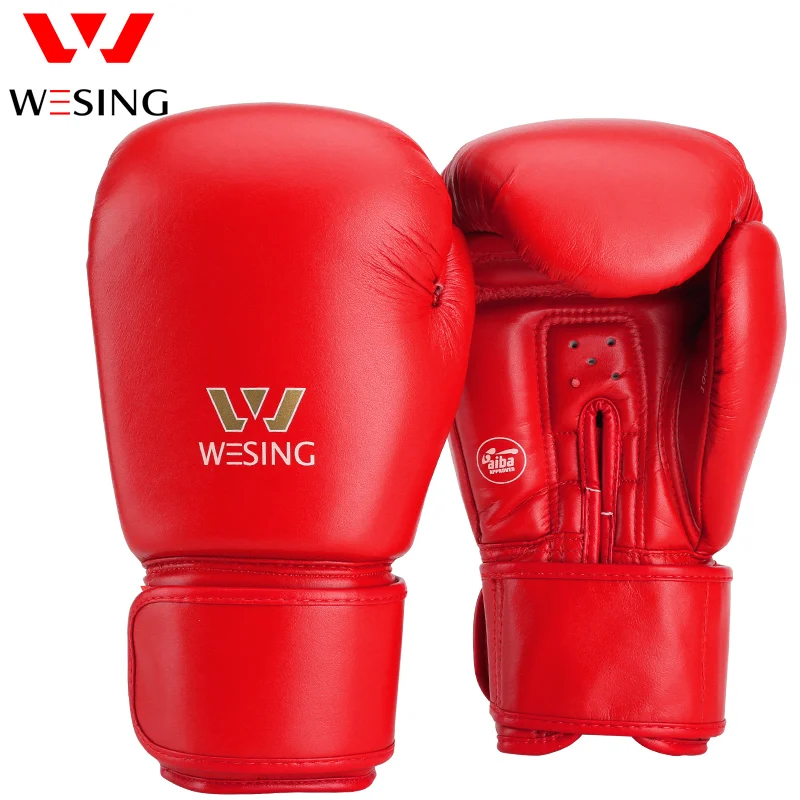 Wesing AIBA Approved Set Professional Boxing Gloves Boxing Head Guard Training Competition Helmet Boxing Gloves Protective Gears