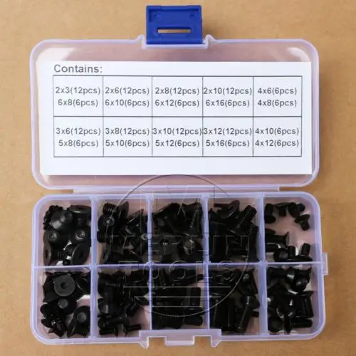 

M2 M3 M4 M5 M6 Allen Flat Head Socket Cap Screws Assortment Kit