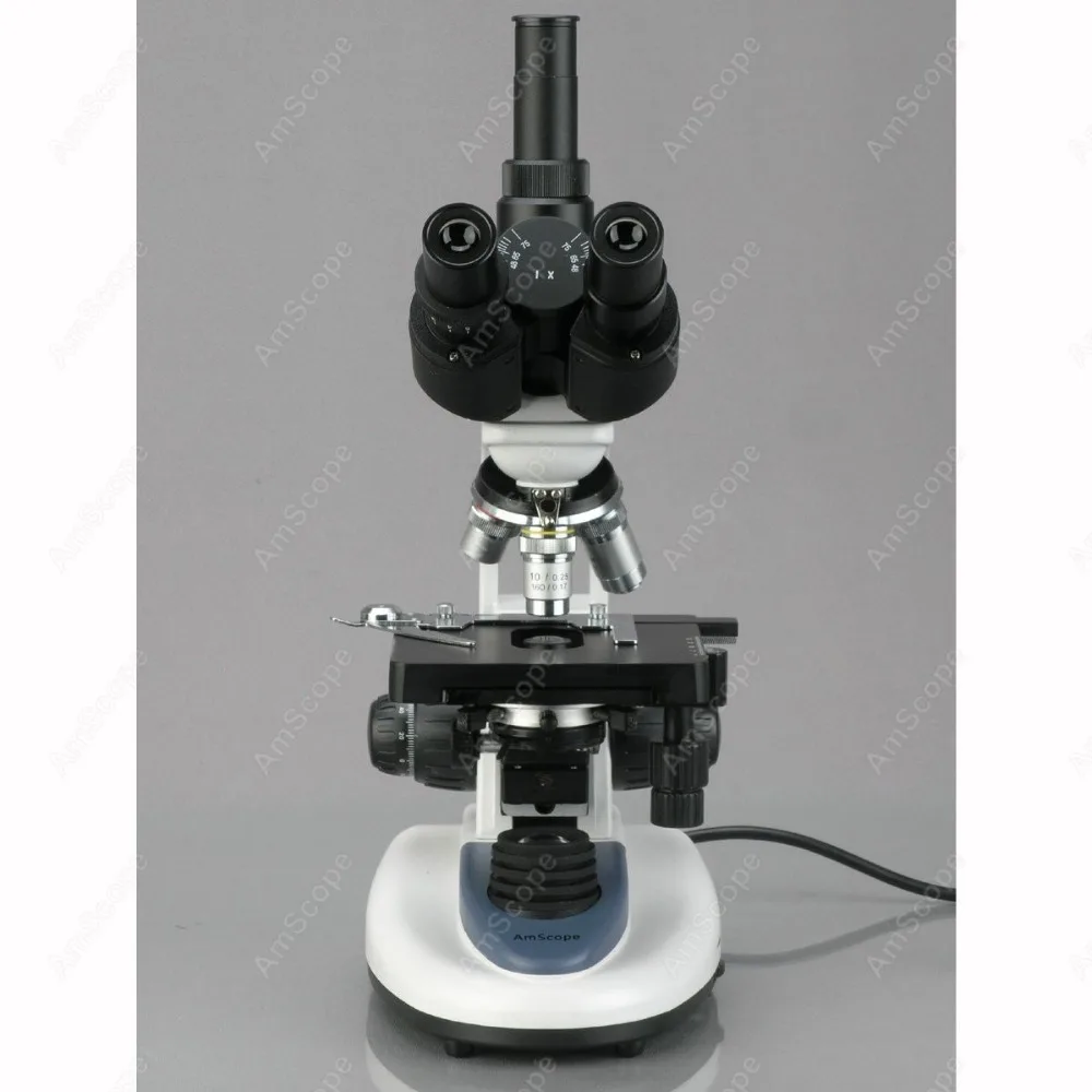 Тринокулярный составной Микроскоп -- AmScope поставки 40X-2500X 3 Вт светодиодный Тринокулярный составной Микроскоп с цифровой камерой 8MP