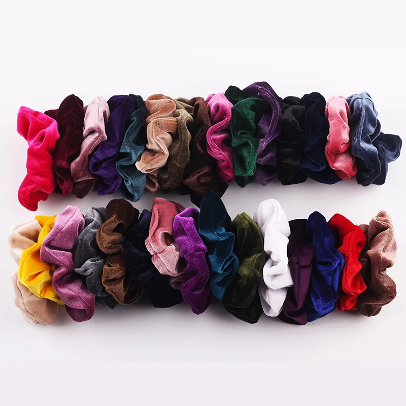 Velvet Scrunchie Hair Tie For Women Elastic Hair Rubber Bands Gum  Girls Ponytail Holder Hair Rope Fashion Hair Accessories