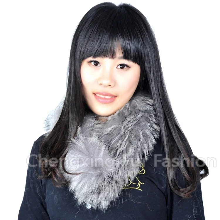 

Free Shipping CX-S-34 Large True 100% Raccoon Fur Collar Real Genuine Collar Fur Scarf Shawl