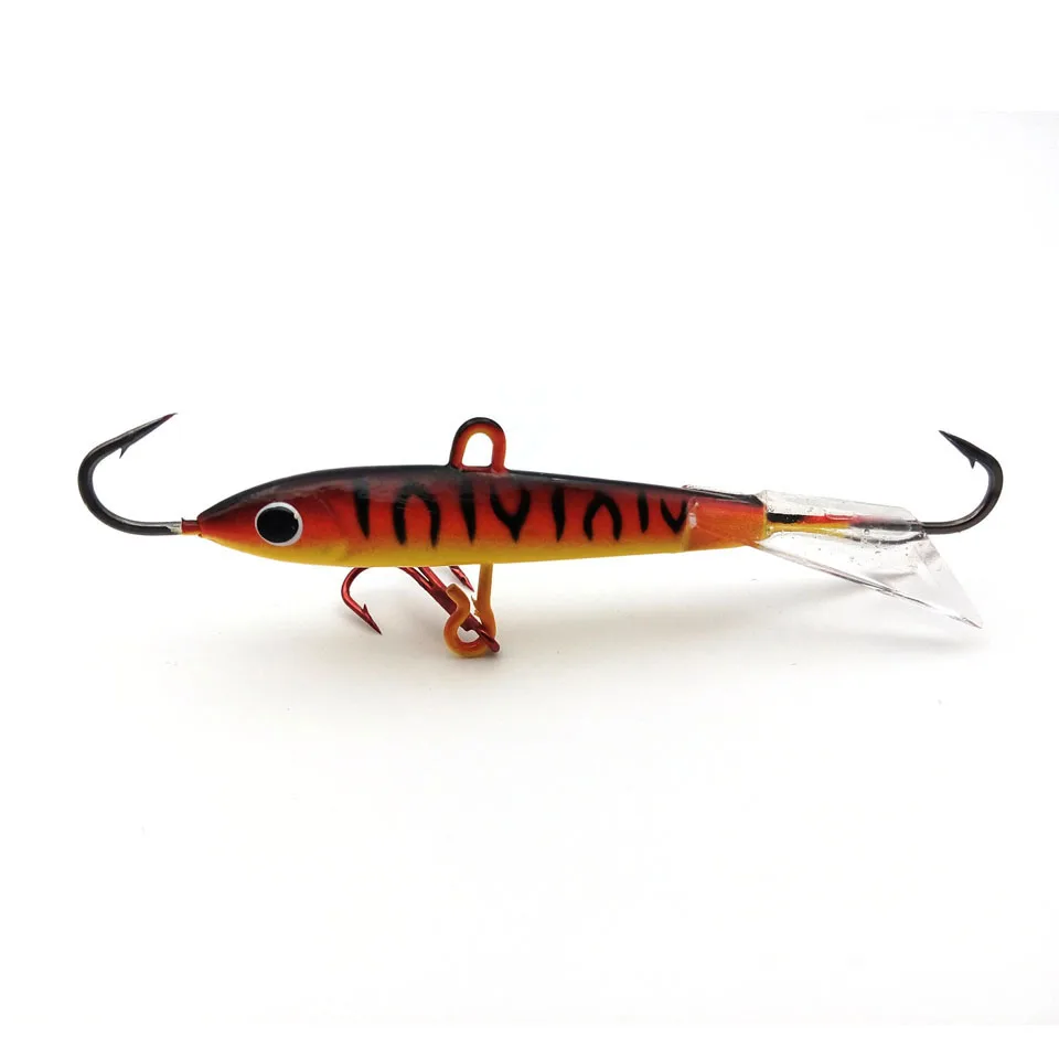 1PCS Winter Ice Fishing Lure Jigging Lead Fish Bait 18g 83mm Fishing Hook Ice Balancer Jigs ice jigging Winter Fishing Baits