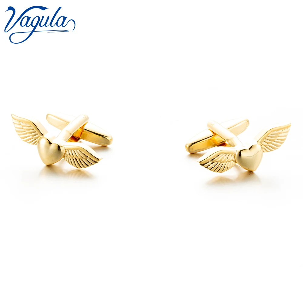 

VAGULA New Cufflinks Top Luxury Brand Bonito Gemelos gift Party Wedding Button Love heart Angle Wing-design Cuff links 241