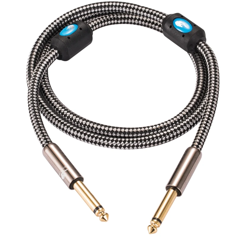 Hifi Instrument Cable MONO 6.35mm to 6.35mm for Electric Keyboard Guitar 1/4 Inch TS Jack Shielding Cable 1M 2M 3M 5M 8M