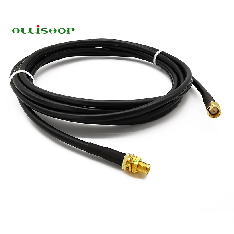 ALLiSHOP RF Cable assembly sma male to sma female plug to jack rf Coaxial low loss RG58 cable for Antenna extension Router