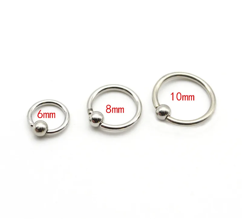 

16G Captive Hoop Bead Rings BCR Eyebrow Tragus Nose Nipple Bar Lips Body Piercing Jewelry 316L Stainless Steel Wholesale