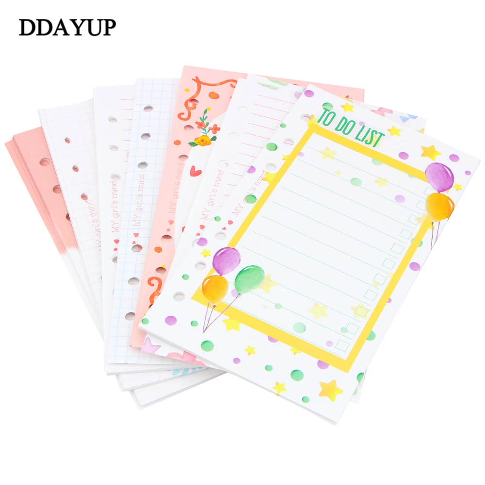 

A5 A6 Candy Color 6 Holes Personal Planner Inside Page Diary Planner Organizer Seperator Pages Office School Stationery