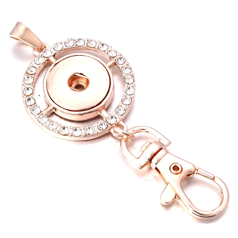Hot Sales 17 Style Xinnver Snap Key Chain For Keyring Women Metal Keychain Bag Pendant Fit 18/20mm Button Snap Jewelry ZF000