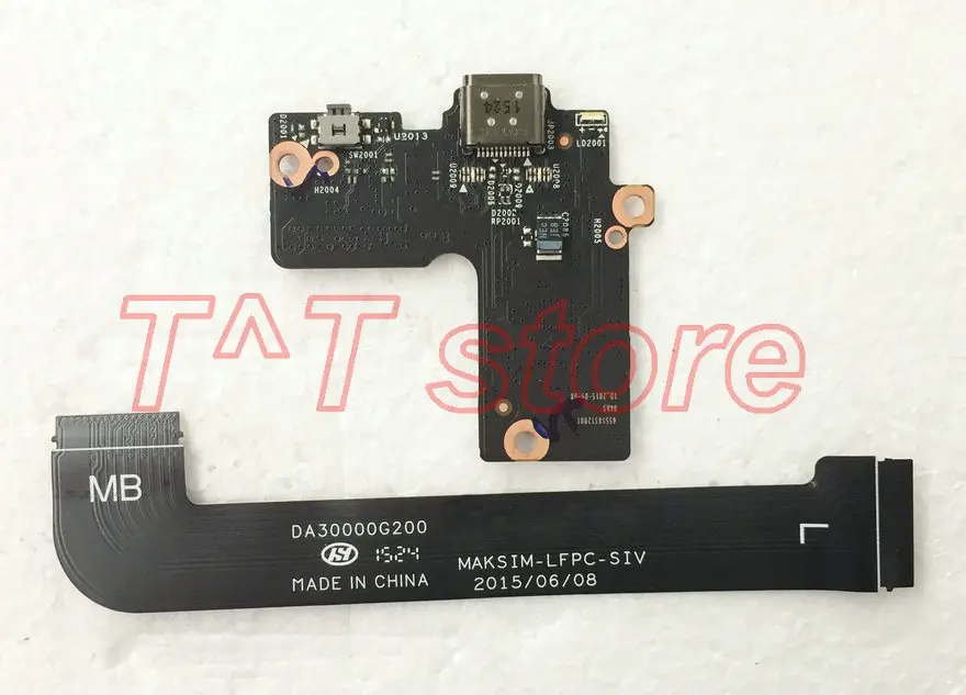 original For Yoga 900S 900S-12ISK USB POWER BOTTON BOARD CABLE BYG42 NS-A591 DA30000G200 test good free shipping