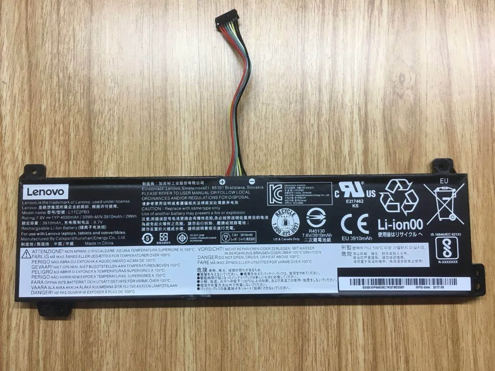 

New genuine Battery for LENOVO V330-14ISK V530-14IKB V530-15IKB L17M2PB3 L17L2PB4 L17C2PB4 L17M2PB4 7.72V 38WH