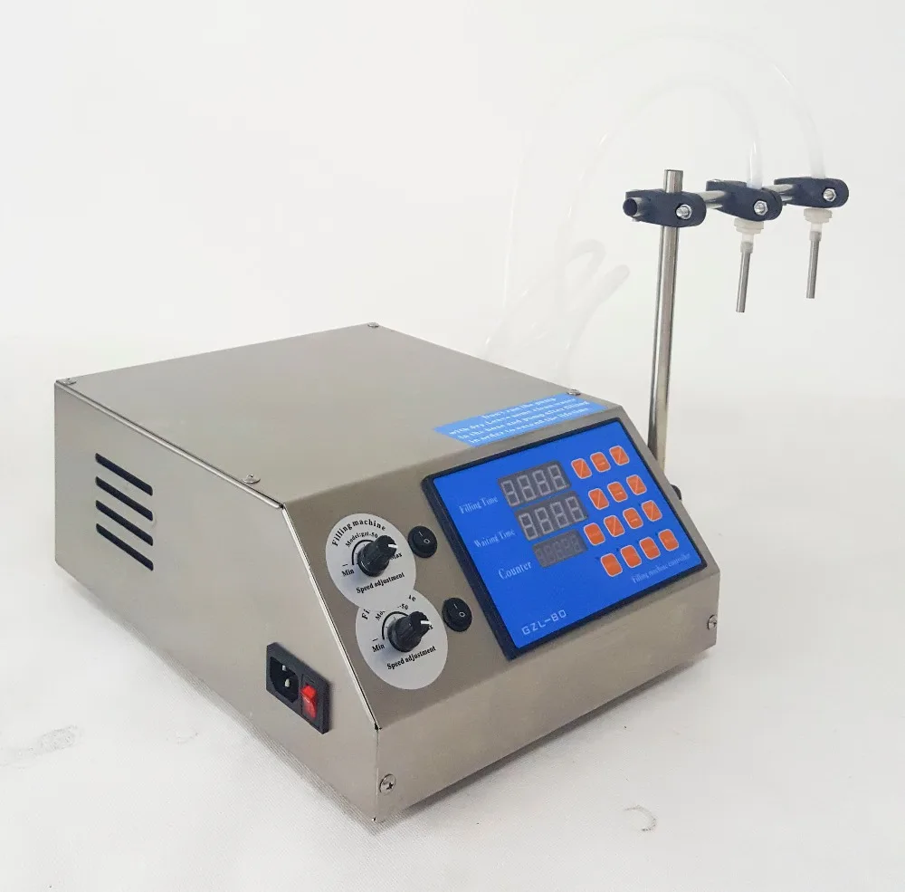 GZL-80 new Digital olio essenziale di macchina di rifornimento con 2 ugelli modello di pompa peristaltica di riempimento profumo