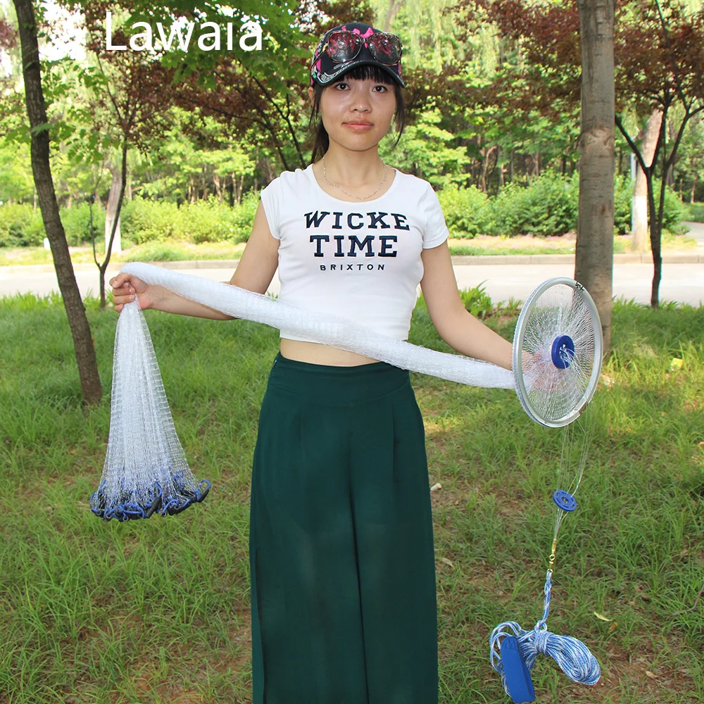 

Lawaia Net Monofilament Womens Fishing Net Hand Network Folding Fish Net For Women ECO Sinkers American Sign Rubber Pendant Tool